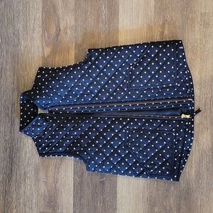 Girls j.crew crew cuts navy polka dot vest 6/7